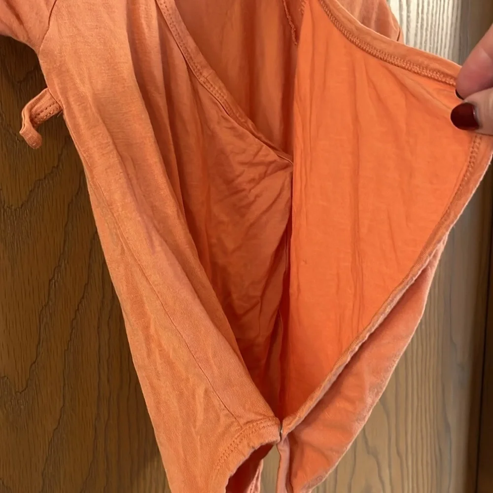 Kate Quinn‎ Short Sleeve Bamboo Kimono Bodysuit Auburn Orange 12-18M